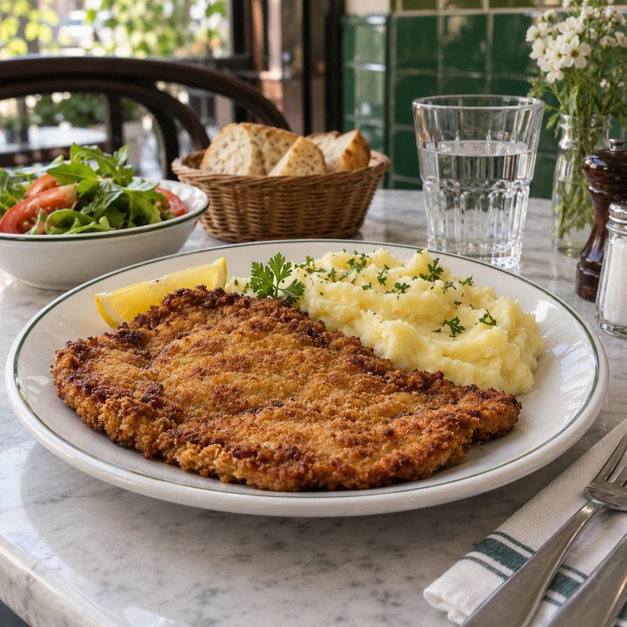 Milanesa con puré
